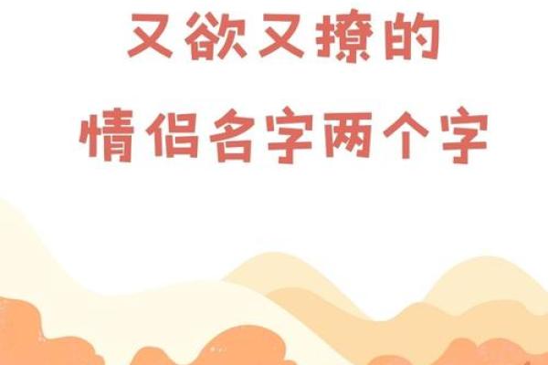 独特炫舞情侣名字推荐，简单两字展现深情