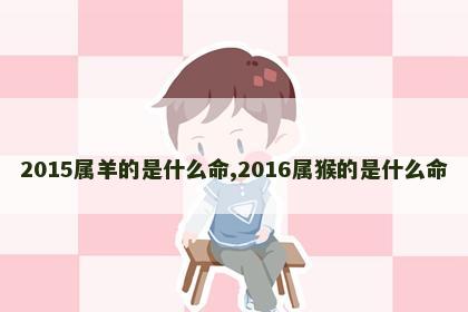 2015属羊的是什么命,2016属猴的是什么命