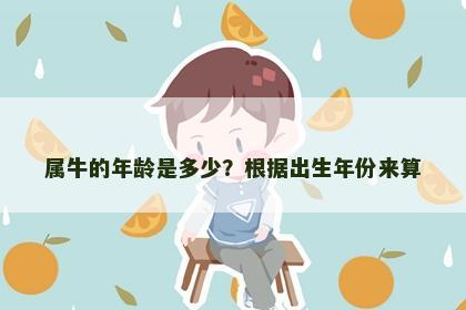属牛的年龄是多少？根据出生年份来算