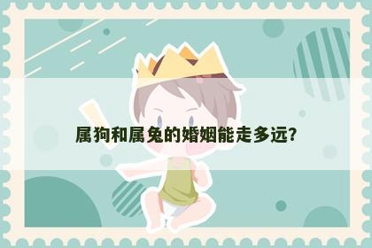 属狗和属兔的婚姻能走多远？