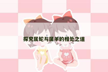 探究属蛇与属羊的相处之道