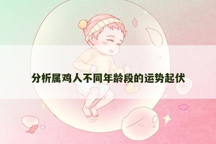 分析属鸡人不同年龄段的运势起伏