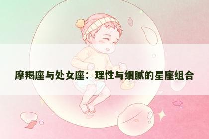 摩羯座与处女座：理性与细腻的星座组合