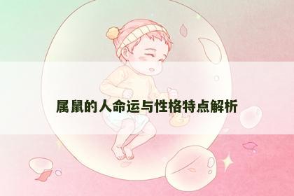 属鼠的人命运与性格特点解析