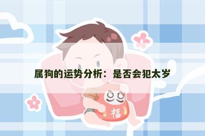 属狗的运势分析：是否会犯太岁