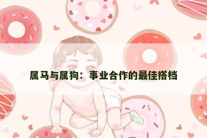 属马与属狗：事业合作的最佳搭档