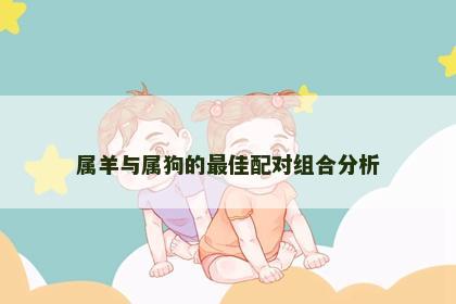 属羊与属狗的最佳配对组合分析