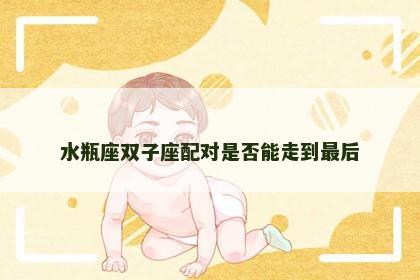 水瓶座双子座配对是否能走到最后