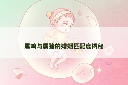 属鸡与属猪的婚姻匹配度揭秘 属鸡与属猪的婚姻匹配度揭秘