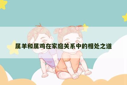 属羊和属鸡在家庭关系中的相处之道